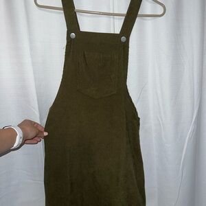 SHEIN Olive Corduroy Dress